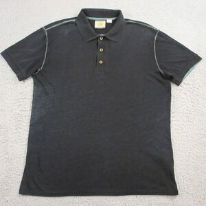 Hugo Boss Orange Mens Polo Shirt size L Burn Out Short‎ Sleeve